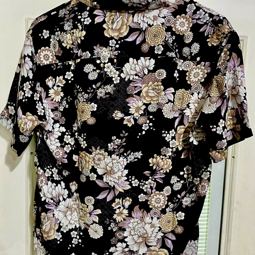 F.F. LA FLORAL SHORT SLEEVE BUTTON UP DESIGNER SHIRT Five Four Las Angeles